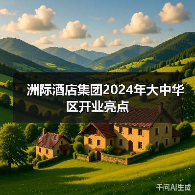 洲际酒店集团2024年大中华区开业亮点（图1）