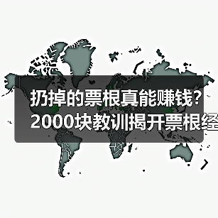扔掉的票根真能赚钱?2000块教训揭开票根经济真相(图3) 扔掉的票根真能赚钱?2000块教训揭开票根经济真相(图3)