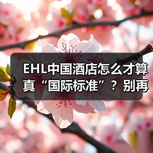 EHL中国酒店怎么才算真“国际标准”？别再踩坑了！（图3）